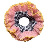Vdaxvme Chouchous vintage en dentelle épais pour cheveux surdimensionnés en forme de beignets élégants pour queue de cheval pour femme