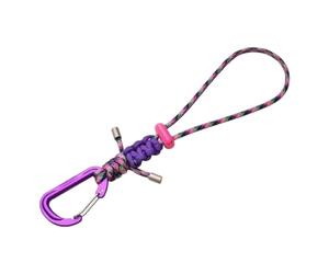Vdaxvme Clip pour Bouteille d ' Eau avec Boucle paracorde, Purple | Mousqueton en alliage d ' aluminium et de boucle en Nylon pour à randonnée Camping
