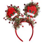 Vdaxvme Coiffe de fête conviviale avec bandeau de cheveux étoile de Noël bijou de tête confortable adapté aux adultes enfants événements étoile de Noël bandeau