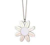 Vdaxvme Collier avec pendentif assorti pour couple inspiré de l'amour, motif floral transfert de chaleur, accessoire tendance en métal, oxyde de zirconium