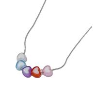 Vdaxvme Collier avec pendentif étoile et cœur pour femmes et filles 2023 vintage esthétique, bijou tendance, Love, Acrylique, Zircone cubique