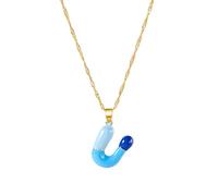 Vdaxvme Collier moderne en forme de lettre - Longueur flexible - Fermoir réglable - Chaîne de cou robuste - Accessoire adapté pour la personnalisation de noms personnels, One Size, Comme décrit, Comme