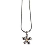 Vdaxvme Collier pour femme Corée Ins Fleurs Papillons Étoile Serpent Os Chaîne à cinq branches Rétro Simple Doux et Cool, Métal, Zircone cubique