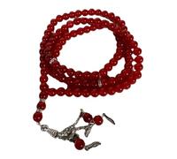 Vdaxvme Collier pour femme Tasbih avec perles de prière musulmanes, chapelet de perles - Accessoire unique pour l'Aïd, Alliage de résine, Oxyde de zirconium