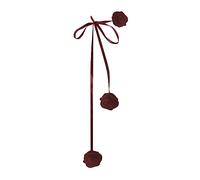 Vdaxvme Collier ras du cou avec trois grandes fleurs pour femme - Élégant collier à lacets sur le cou - Accessoire de bijoux tendance, Tissu, Zircone cubique