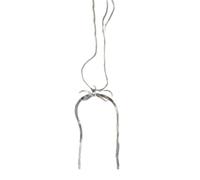 Vdaxvme Collier ras du cou tendance en os de serpent avec pendentif nœud réglable fait à la main pour femme, Métal, Zircone cubique