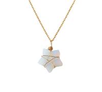 Vdaxvme Colliers pour femme avec pendentif en pierre naturelle, bijoux de fête pour femme, cuivre opale, oxyde de zirconium