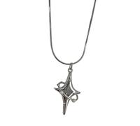 Vdaxvme Colliers pour femme Version coréenne Novel Ins Steel Snake Chain Star Pendentif Femme All-Match Advanced Necklace Titanium Steel Cubic Zirconia