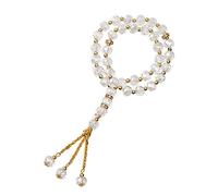 Vdaxvme Colliers pour femmes 10 mm Chapelet 33 perles de prière belle religion 7 couleurs en option, Résine, Zircone cubique