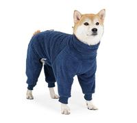 Vdaxvme Combinaison pour chien à quatre pattes avec polaire double face pyjama chaud pour petites et grandes races Vêtements d'activités d'hiver Manteau double face pour chien