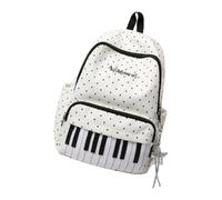 Vdaxvme Daypack à tissé Music Design Panneau de piano, White