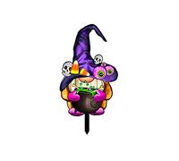 Vdaxvme Décoration de jardin en acrylique pour Halloween, nain de sorcière, décoration de fête pour mariage, anniversaire, vacances, fête, décoration de jardin effrayante