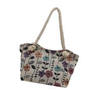 Vdaxvme Élégant sac à main en nylon pour femme - Pratique - Motif floral - Grande capacité - Pour un transport facile - Sac à main en nylon léger avec art floral, b, One Size