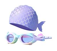 Vdaxvme Ensemble de bonnets de natation pour enfant résistant aux grenouilles pour garçons et filles