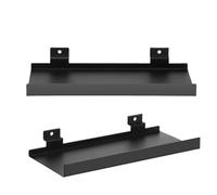 Vdaxvme Étagère murale robuste en métal noir pour chaussures et accessoires