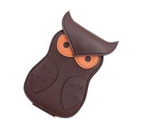 Vdaxvme Étui de rangement en cuir synthétique pour médiators de guitare, marron