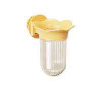Vdaxvme Fournisseur de fruits pour perroquets avec base amovible pour un nettoyage facile ABS Cage à substances montée contre la pollution simple récipient de nourriture pour oiseaux