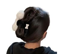 Vdaxvme Harajuku Pince à cheveux en forme d'os en peluche délicate pour adolescente