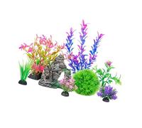Vdaxvme Herbe artificielle pour aquariums - Imitation de rocaille - Plante d'aménagement paysager - Aquarium à faible entretien