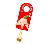 Vdaxvme Holiday Spirits Poignée de porte à suspendre Décorations Festival Père Noël Poignée de porte Pendentif Poignée Décoration pour les amateurs de Noël