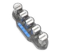 Vdaxvme Horloge de table moderne en acrylique avec lumières LED Décoration de bureau personnalisable et tendance Décoration de bureau à la mode