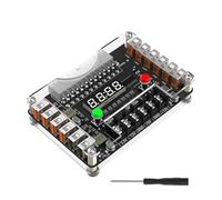 Vdaxvme Insert latéral 12 ports USB 24 broches Break Out Panel Régulateur de tension Break Out Board 3, 3 V 5 V 12 V 12 V Boîtier acrylique