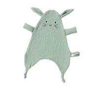 Vdaxvme Jolie couverture apaisante brodée en mousseline à deux couches pour bébé, jouet léger pour nouveau-né, garçons et filles