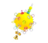 Vdaxvme Jouet à mâcher pour perroquet - Interaction aux couleurs vives - Avec cloches - Balle à mâcher à suspendre pour soulager le stress des oiseaux - Réduit la stimulation mentale - Jouet à