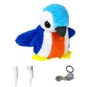 Vdaxvme Jouet en Peluche Doux pour Chats Et Oiseaux avec Aile À Battement Automatique Et Son De Gazouillis Rechargeable Activé Toucher Chaton Automatique