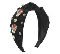 Vdaxvme Knot Day of the Dead Bandeau large bord avec perles assorties pour femme