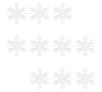 Vdaxvme Lot de 10 décorations de table orientées en hiver - En bois vert - Décoration de Noël - Pour fêtes de vacances, décorations de fête de Noël