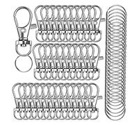 Vdaxvme Lot de 120 fermoirs à griffes en alliage résistant à la corrosion, lanière rotative à mousqueton, porte-clés, crochets flexibles, bijoux pour jeans, jupes, sacs
