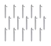 Vdaxvme Lot de 15 tubes de bracelet de montre - Outil de réparation - Accessoires de rechange - Bracelet de montre - Tubes - Stylos - Sangle en acier inoxydable - Ressort de montre, 16 mm