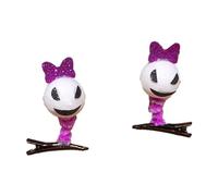 Vdaxvme Lot de 2 barrettes à cheveux drôles en forme de diable avec nœud pour Halloween
