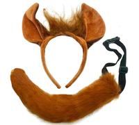 Vdaxvme Lot de 2 costumes de cheval - Bandeau avec queue de cheval - Accessoire de fête pour enfants et adultes - Costume d'Halloween - Cosplay