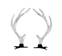 Vdaxvme Lot de 2 pinces à cheveux antidérapantes en forme de bois de cerf de Noël pour femme et enfant pour prendre des photos, faire du shopping, voyager