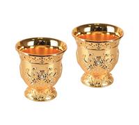 Vdaxvme Lot de 2 verres à shot élégants en alliage de zinc pour cocktails et décoration d'intérieur