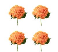 Vdaxvme Lot de 4 fleurs d'hortensias robustes et flexibles - Assemblage facile - Décorations de fête à la maison - Pièces maîtresses d'hortensias