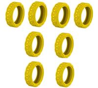 Vdaxvme Lot de 4 housses de roue de bagages en silicone pour valises - Accessoires pour voyage et bureau, jaune, 8 pieces, Beauté de masse