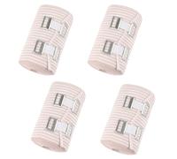 Vdaxvme Lot de 4 rouleaux de bandes de compression élastiques avec crochet pour les entorses de bras, jambes, chevilles et poignets