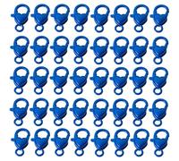 Vdaxvme Lot de 40 fermoirs mousquetons en forme de cœur - Accessoire de mode pour porte-clés, colliers, bracelets, projets de bijoux, accessoires de porte-clés, taille unique, comme décrit