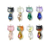 Vdaxvme Lot de 5/8 breloques en forme de chats pour la fabrication de bijoux, pendentifs animaux pour étuis, colliers, boucles d'oreilles, accessoires porte-clés, One Size, Comme décrit, Produit