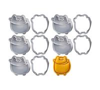 Vdaxvme Lot de 5 moules à biscuits, petits moules à biscuits, Halloween, outil de biscuit, cadeau pour les amateurs de pâtisserie, accessoires de pâtisserie