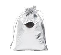 Vdaxvme Lot de 50 pochettes réglables en tissu pour bijoux - Doré/argenté - Avec cordon de serrage - 7 x 9 cm - 9 x 12 cm