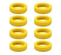 Vdaxvme Lot de 8 protections de roue en silicone pour valise, installation et retrait faciles, jaune, Beauté de masse