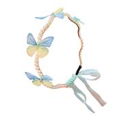 Vdaxvme Luxueuse couronne papillon fête d'anniversaire élégant concours de beauté perles perles fille mariage costume couvre-chef