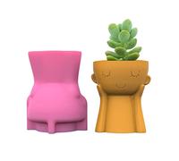 Vdaxvme Moule en silicone pour pot de fleurs succulentes - Moule en résine - Outil de décoration d'intérieur