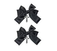 Vdaxvme Nœuds à cheveux en ruban avec pendentif - Pince à cheveux - Barrettes pour femme - Accessoire de coiffure pour fille