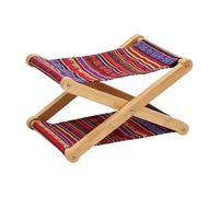 Vdaxvme Oreiller Repose-Nuque pour Les Voyages en, NationalRed Color | Repose-pieds pliable, cadre en X en bois, appui-tête de relaxation extérieur compact