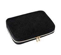 Vdaxvme Organiseur de bijoux de voyage pour colliers, boucles d'oreilles, bagues, bracelets, livre de voyage avec pochette transparente, porte-bijoux, boîte à boucles d'oreilles pour fille, taille